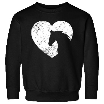 Discover Heart with horse head Sweatshirts