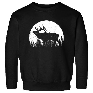 Discover Elk Antlers Forest Moon Sweatshirts