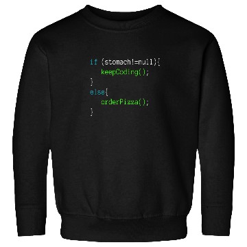 Discover Funny Code Order Pizza For Programing Sweatshirts