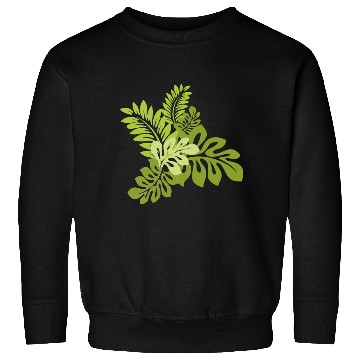 Discover Hibiscus Garden Leaves Sweatshirts