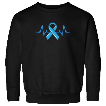 Discover Prostate Cancer Fighter Heartbeat Sweatshirts Blue Ribbon
