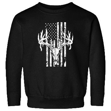 Discover Deer Hunting USA Flag Sweatshirts