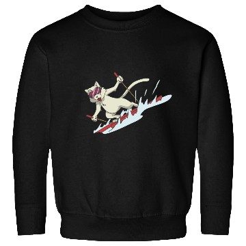 Discover Cat on skis skiing Sweatshirts