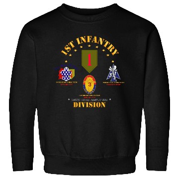 Discover Army 1st Infantry Division w Named BCTs V1 Sweatshirts