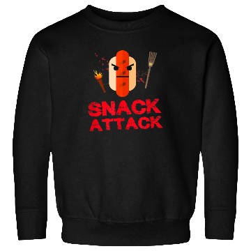 Discover Funny Hot Dog Snack Attack Food Snacks Sweatshirts