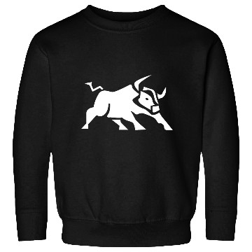 Discover Charging Bull Icon White Sweatshirts