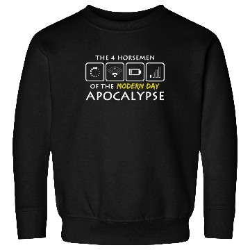 Discover Nerd Horsemen Modern Apocalypse I Computer WIFI Sweatshirts