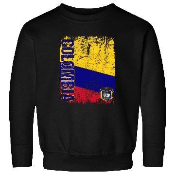 Discover Colombia Flag Big Vintage Retro Flag Gift Sweatshirts