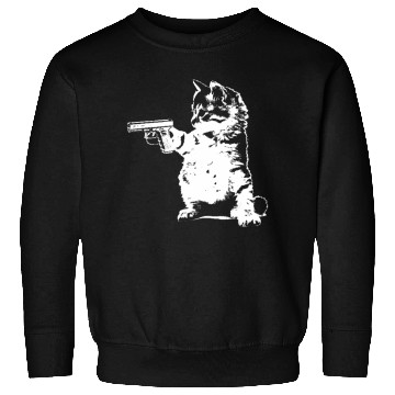 Discover Gun Kitty Funny Cat Sweatshirts