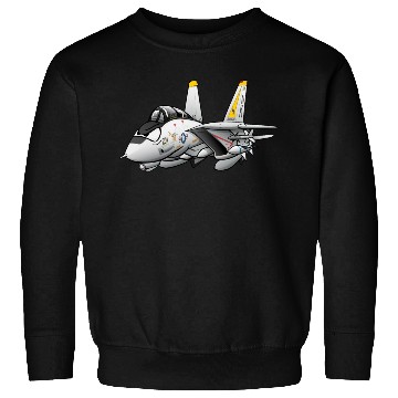 Discover F-14 Tomcat Military Fighter Jet Aircraft Cartoon Sweatshirts