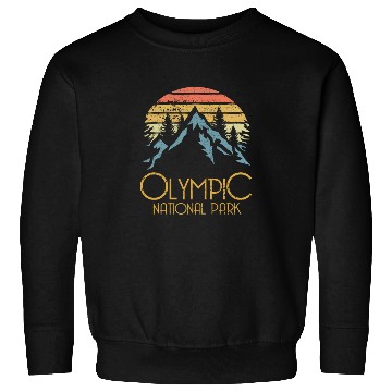 Discover Retro Olympic National Park Washington Mountains S Sweatshirts