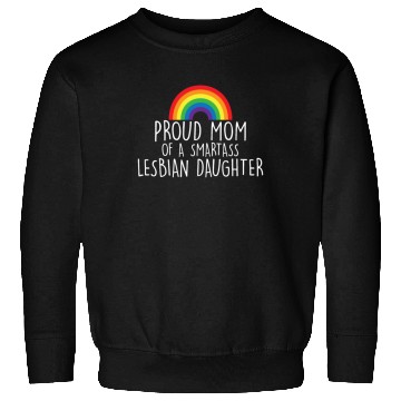 Discover Proud Mom of LGBT Lesbian Daughter Rainbow Designs Sweatshirts