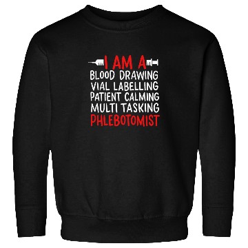 Discover Phlebotomist Laboratory Vein Artery Sweatshirts