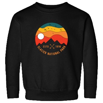 Discover Retro Glacier National Park Montana Souvenir 80s Sweatshirts