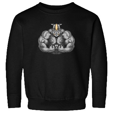 Discover Bodybuilder Rhino Toning Rhinoceros Fitness Sweatshirts