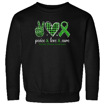 Discover Hand Sign Peace Love Cure Kidney Disease Sweatshirts