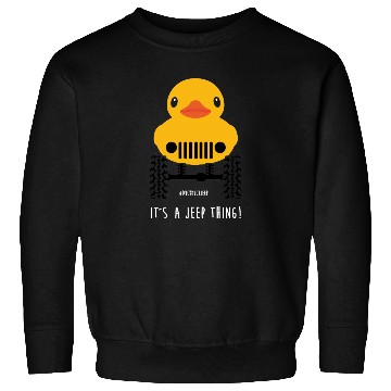 Discover Cute Jeep Rubber duck on Offroad wheels duckduck Sweatshirts