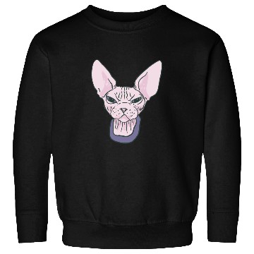 Discover grumpy catpinkGrumpy Sphinx Cat - Purple Sweatshirts
