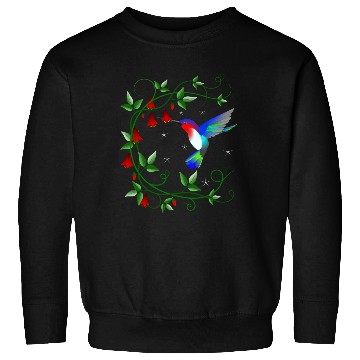 Discover Hummingbird with red flowers Sweatshirts