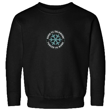 Discover Telemark Skiing Free Heel Ski Touring Snowflake Sweatshirts