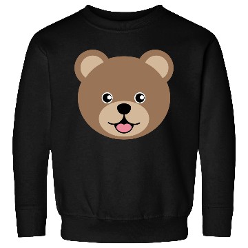 Discover Cute Brown Teddy Bear Face Sweatshirts