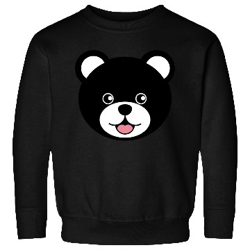 Discover Cute Black Teddy Bear Face Sweatshirts