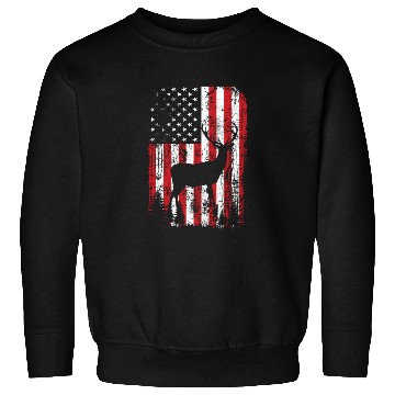 Discover Deer Hunting Camouflage Flag Sweatshirts