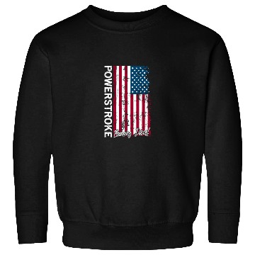 Discover Powerstroke Burning Diesel American Flag Usa Sweatshirts