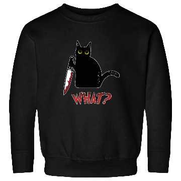 Discover Cat What - Murderous Cat With Knife Sweatshirts