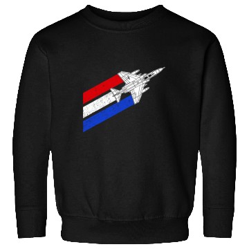 Discover F-4 Phantom Vintage USA Contrails Red White Blue Sweatshirts