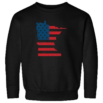 Discover Minnesota Vintage American Flag USA Patriotic Sweatshirts