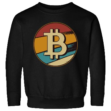 Discover Bitcoin retro sunset crypto design Sweatshirts