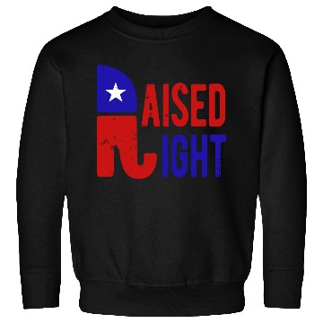 Discover Raised Right Proud Republican Elephant Logo Usa Sweatshirts