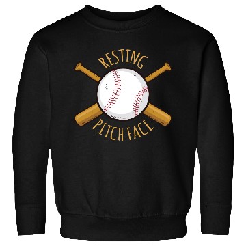 Discover Game Day Baseball Resting Pitch Face Sweatshirts