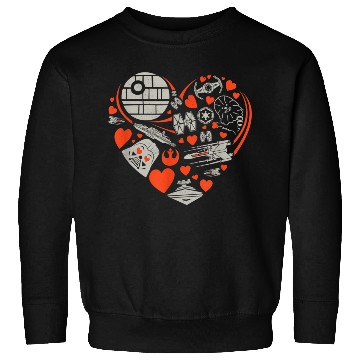 Discover Star Wars Valentine s Day Heart Galaxy Sweatshirts