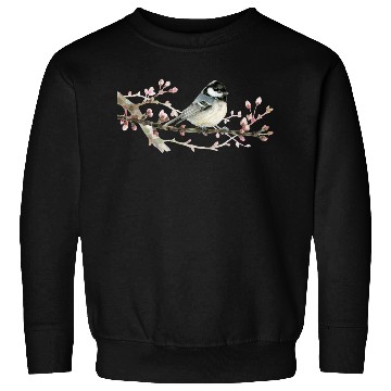 Discover Swamp Tit on A Twig - Garden Birds In Spring Sweatshirts