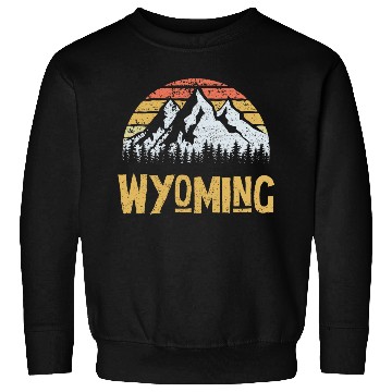 Discover Vintage Retro Wy Wyoming Us Mountain State Sweatshirts