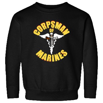 Discover Us Navy Corpsman 8404 Fmf Veteran Front & Back Des Sweatshirts