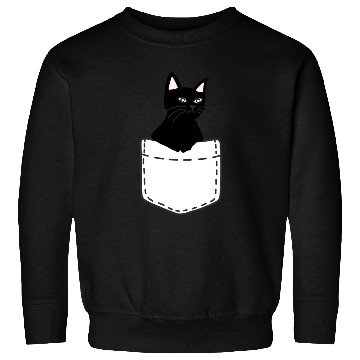 Discover Black Cat In A Pocket Sweatshirts