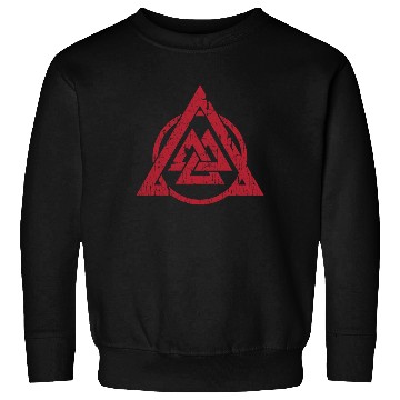 Discover norse valknut triangle circle red distressed Sweatshirts