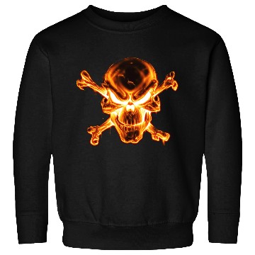 Discover flaming skull Sweatshirts
