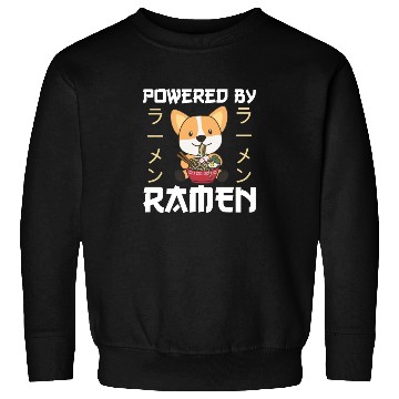 Discover Corgi Powered By Ramen Cute Kawaii Noodle Dogs Sweatshirts