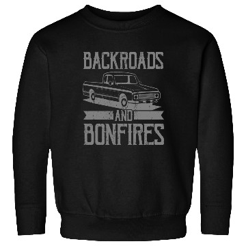 Discover BACKROADS AND BONFIRES Square Body Truck Pickup Sweatshirts