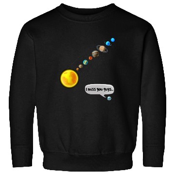 Discover Funny Pluto and Solar System Space Science Gift Sweatshirts