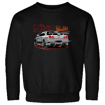 Discover Nissan GTR 34 Grey back Sweatshirts