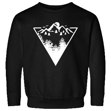 Discover Triangle frame artwork with wilderness landscape Sweatshirts