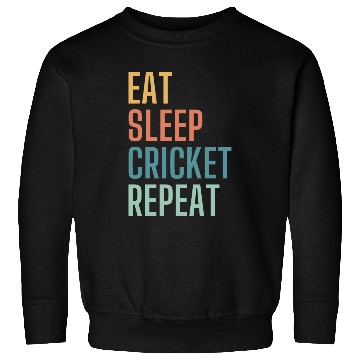 Discover Eat Sleep Cricket Repeat Sweatshirts