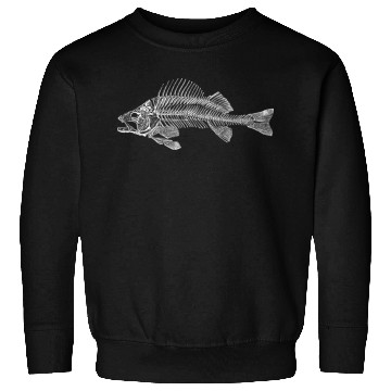 Discover Fish water sea fisherman fishing skull bones Sweatshirts