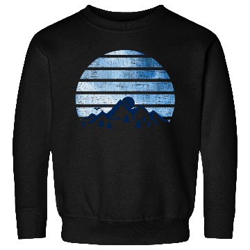 Discover blue Retro Vintage With abstract mountain Sweatshirts