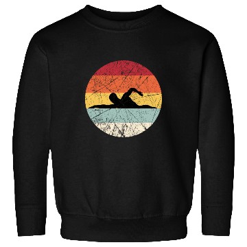 Discover Vintage Swim Crawl Retro Swimming Gift Front Crawl Sweatshirts
